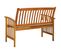 Banc De Jardin Avec Coussins 119 Cm Bois Solide D'acacia