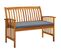 Banc De Jardin Avec Coussin 119 Cm Bois Solide D'acacia