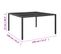 Table De Jardin Anthracite 130x130x72 Cm Acier Et Verre