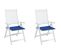 Coussins De Chaise De Jardin Lot De 2 Bleu Royal 40x40x3 Cm