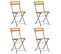 Chaises De Bistro Pliables 4 PCs Bois D'acacia Massif