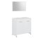 Ensemble De Meubles De Salle De Bain 3 PCs Blanc Aggloméré