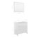 Ensemble De Meubles De Bain 3 PCs Blanc Brillant Aggloméré