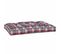 Coussin De Palette Motif à Carreaux Rouge 120x80x12 Cm Tissu