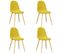 Chaises à Manger Lot De 4 Jaune Moutarde Velours