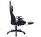 Fauteuil Gamer Avec Repose-pied Noir Et Bleu Cuir Artificiel