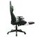 Fauteuil Gamer Avec Repose-pied Noir Et Vert Cuir Artificiel