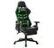 Fauteuil Gamer Avec Repose-pied Noir Et Vert Cuir Artificiel