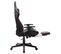 Fauteuil Gamer Avec Repose-pied Noir Et Bordeaux Cuir Artificiel