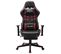 Fauteuil Gamer Avec Repose-pied Noir Et Bordeaux Cuir Artificiel