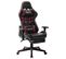 Fauteuil Gamer Avec Repose-pied Noir Et Bordeaux Cuir Artificiel