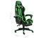 Fauteuil Gamer Avec Repose-pied Noir Et Vert Similicuir