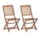 Chaises Pliables D'extérieur 2 PCs Bois D'acacia Solide