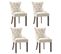 Chaises à Manger Lot De 4 Beige Tissu