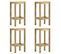 Tabourets De Bar De Jardin 4 PCs Bois De Pin Imprégné