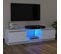Meuble TV Avec Lumières LED Blanc 120x30x35,5 Cm