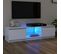 Meuble TV avec lumières LED blanc 140x40x35,5 cm