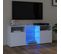 Meuble TV Avec Lumières LED Blanc 120x30x50 Cm