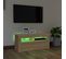 Meuble TV Avec Lumières LED Chêne Sonoma 90x35x40 Cm