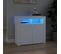 Vidaxl Buffet Avec Lumières LED Blanc 80x35x75 Cm Placard Armoire Meuble De Rangement Intérieur