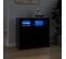 Vidaxl Buffet Avec Lumières LED Noir 80x35x75 Cm Placard Armoire Meuble De Rangement Intérieur