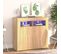 Buffet Avec Lumières LED Chêne Sonoma 80x35x75 Cm