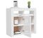 Vidaxl Buffet Avec Lumières LED Blanc Brillant 80x35x75 Cm Placard Armoire Meuble De Rangement