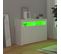 Vidaxl Buffet Avec Lumières LED Blanc 115,5x30x75 Cm Placard Armoire Meuble De Rangement Intérieur