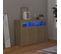 Vidaxl Buffet Avec Lumières LED Chêne Sonoma 115,5x30x75 Cm Placard Armoire Meuble De Rangement