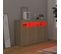 Vidaxl Buffet Avec Lumières LED Chêne Sonoma 115,5x30x75 Cm Placard Armoire Meuble De Rangement