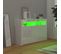 Vidaxl Buffet Avec Lumières LED Blanc Brillant 115,5x30x75 Cm Placard Armoire Meuble De Rangement