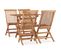 Mobilier À Dîner D'extérieur Pliable 5 PCs Bois Solide De Teck