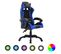 Fauteuil Gamer Avec LED Rvb Bleu Et Noir Similicuir