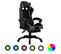 Fauteuil Gamer Avec LED Rvb Gris Et Noir Similicuir