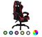 Fauteuil Gamer Avec LED Rvb Bordeaux Et Noir Similicuir