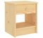 Table de chevet naturel 35x30x40 cm bois de pin massif