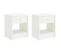 Tables De Chevet 2 PCs Blanc 35x30x40 Cm Bois De Pin Massif