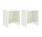 Tables De Chevet 2 PCs Blanc 35x30x40 Cm Bois De Pin Massif