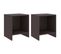 Tables De Chevet 2 PCs Marron Foncé 35x30x40 Cm Bois De Pin