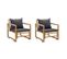 Chaises De Jardin Avec Coussins 2 PCs Bambou