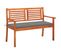 Banc De Jardin 2 Places Avec Coussin 120 Cm Bois D'eucalyptus