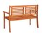 Banc De Jardin 2 Places Avec Coussin 120 Cm Bois D'eucalyptus