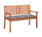 Banc De Jardin 2 Places Avec Coussin 120 Cm Bois D'eucalyptus