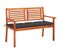 Banc De Jardin 2 Places Avec Coussin 120 Cm Bois D'eucalyptus