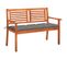 Banc De Jardin 2 Places Avec Coussin 120 Cm Bois D'eucalyptus