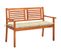 Banc De Jardin 2 Places Avec Coussin 120 Cm Bois D'eucalyptus