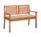 Banc De Jardin 2 Places Avec Coussin 120 Cm Bois D'eucalyptus