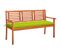 Banc De Jardin 3 Places Avec Coussin 150 Cm Bois D'eucalyptus