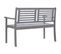 Banc De Jardin 2 Places Avec Coussin 120 Cm Gris Eucalyptus