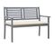 Banc De Jardin 2 Places Avec Coussin 120 Cm Gris Eucalyptus